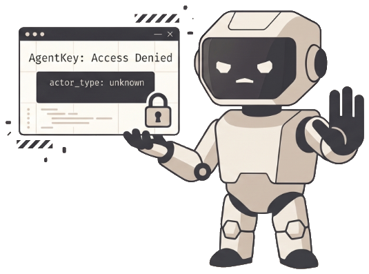 AgentKey Access Denied Mascot